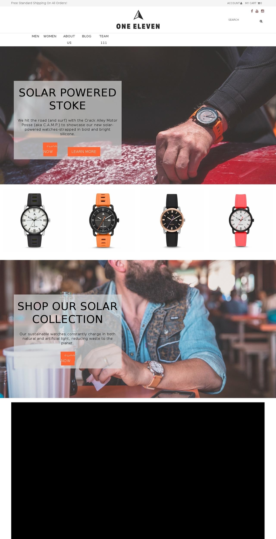 One Eleven Production Shopify theme site example oneelevenwatches.com