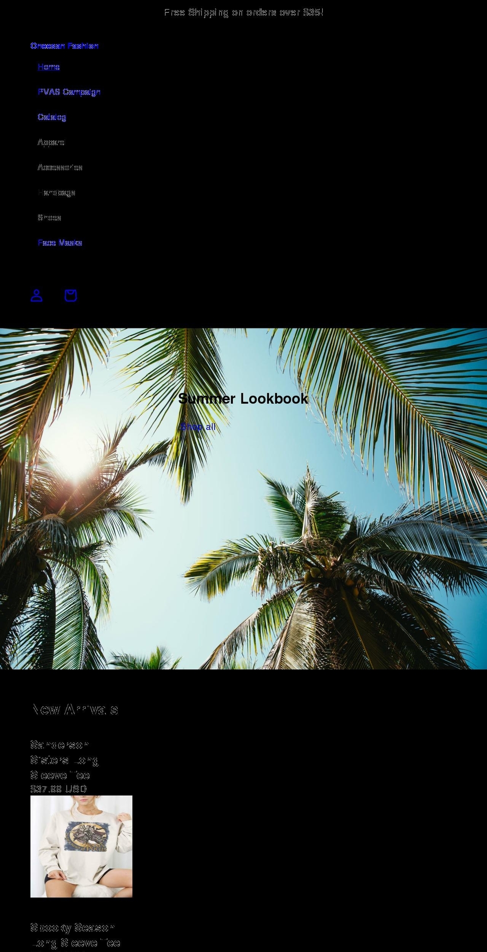 oneesanfashion.com shopify website screenshot