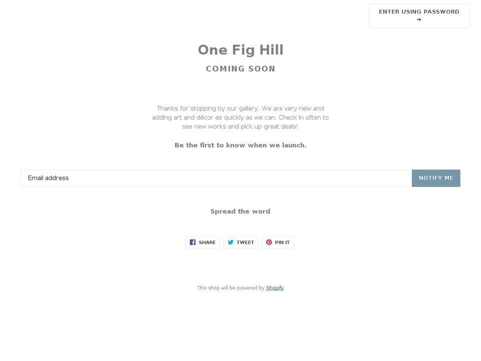 onefighillart.com — Shopify storefront screenshot