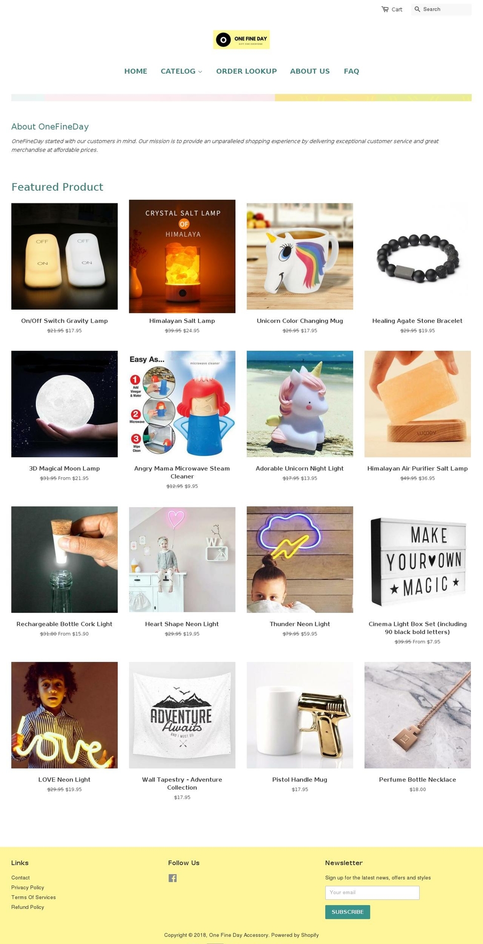 onefinedayaccessory.com — Shopify storefront screenshot