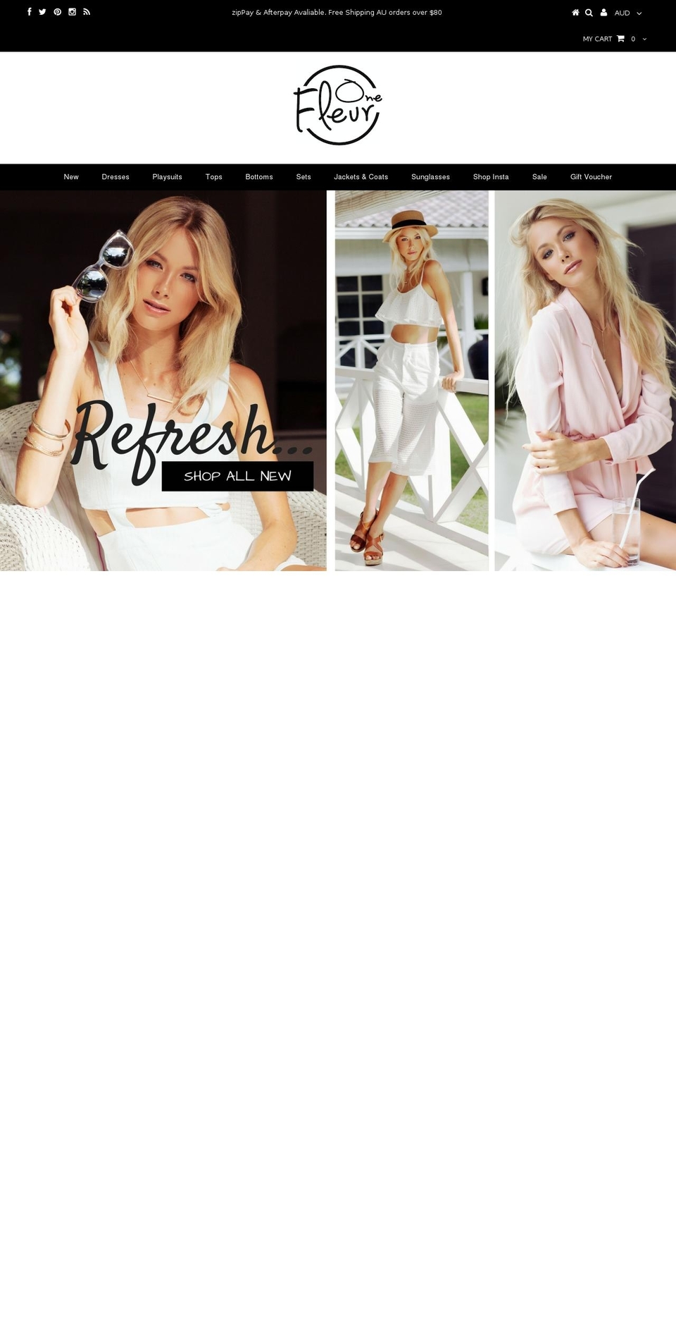 onefleur.com shopify website screenshot
