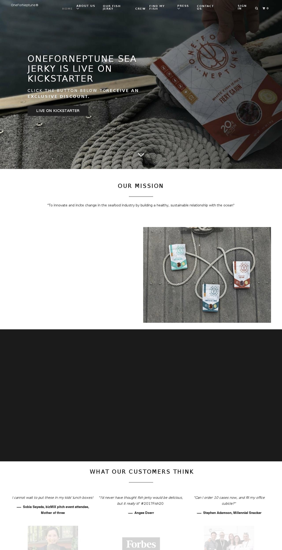 oneforneptune.com — Shopify storefront screenshot