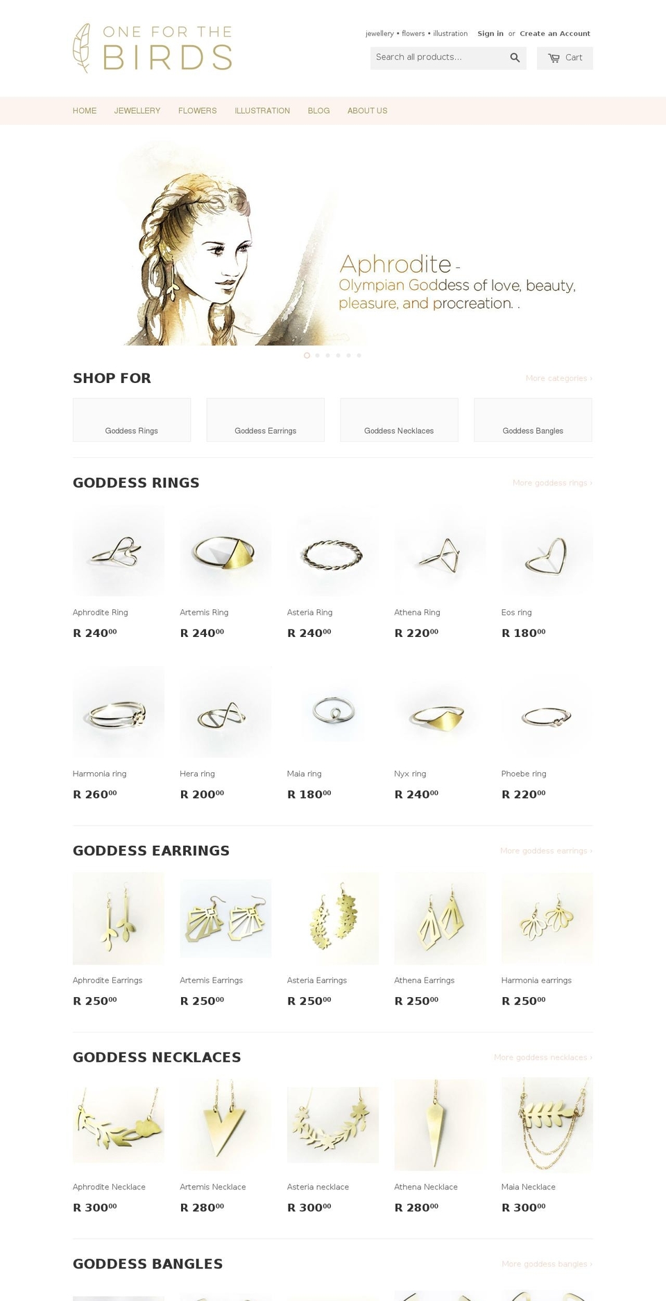 oneforthebirds.net shopify website screenshot
