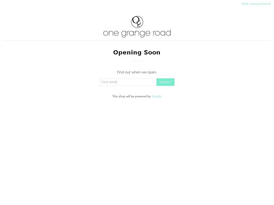 onegrangeroad.com shopify website screenshot