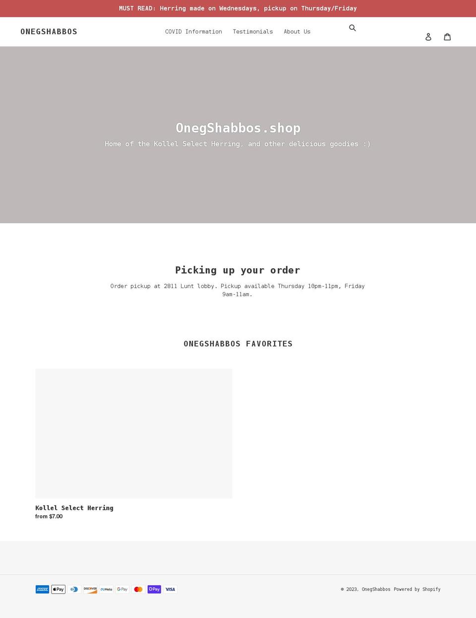 onegshabbos.shop shopify website screenshot