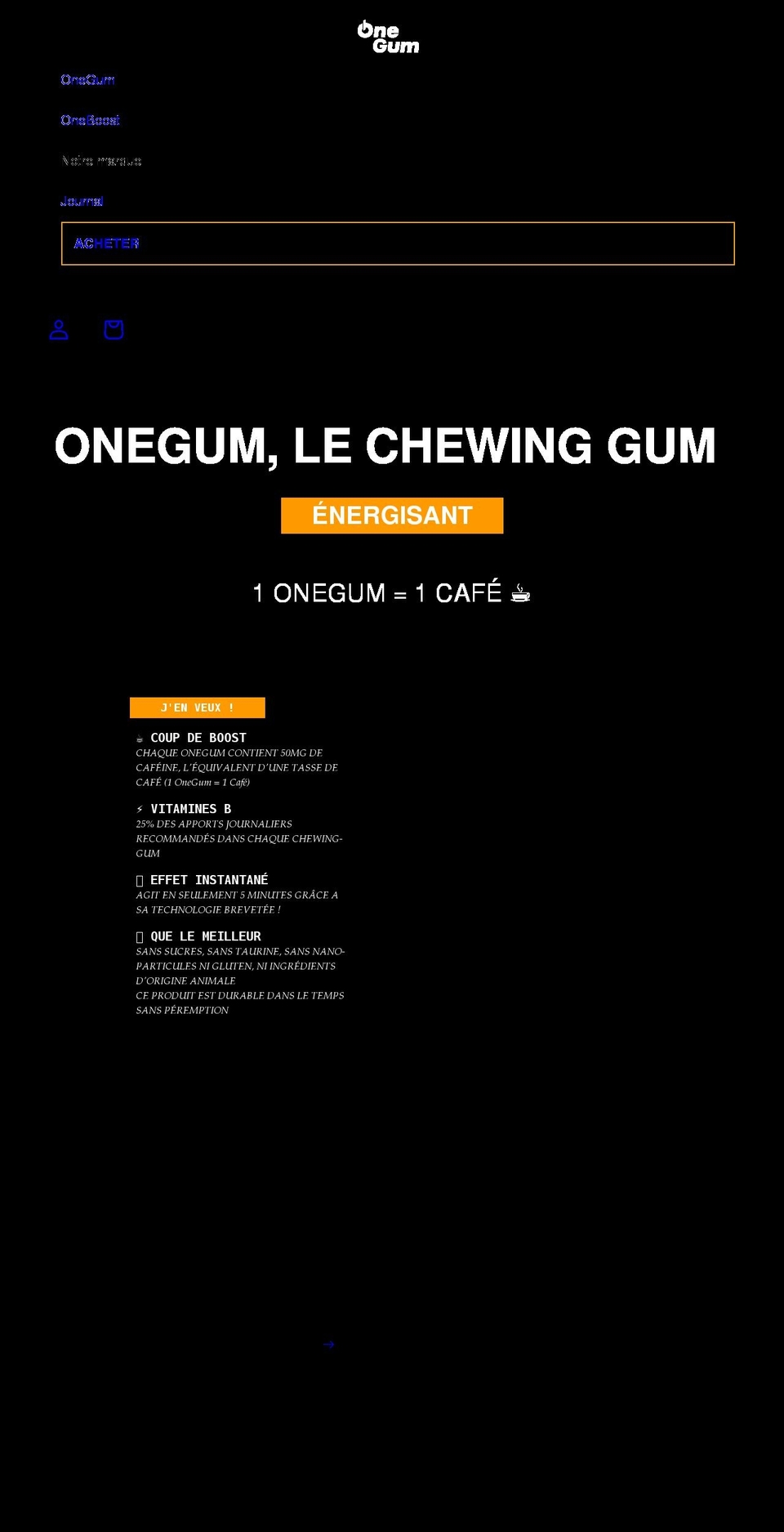 onegum.eu shopify website screenshot