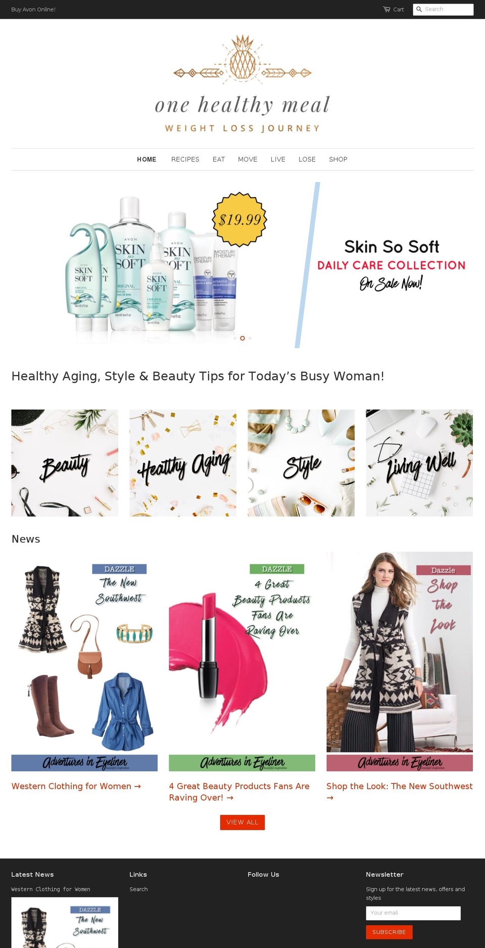 onehealthymeal.com — Shopify storefront screenshot