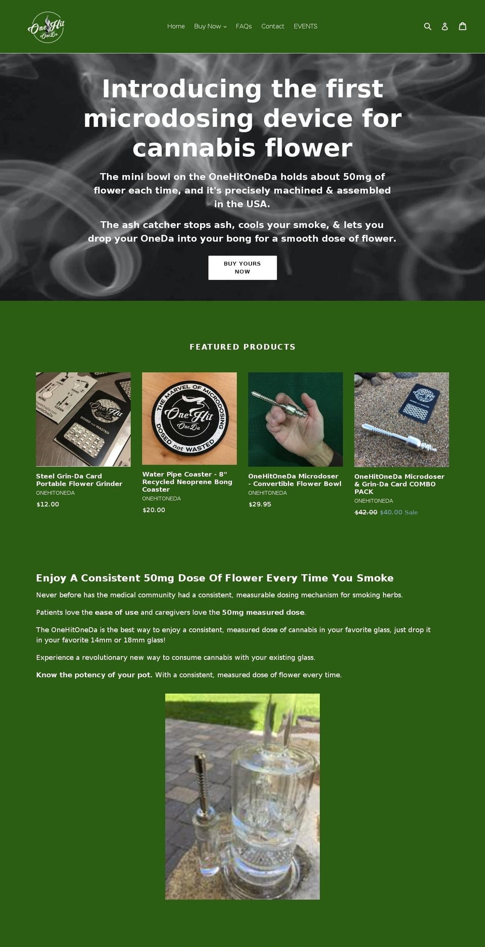 onehitoneda.com shopify website screenshot
