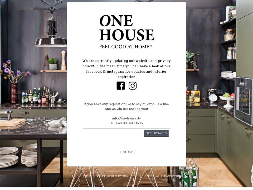 onehouse.de shopify website screenshot