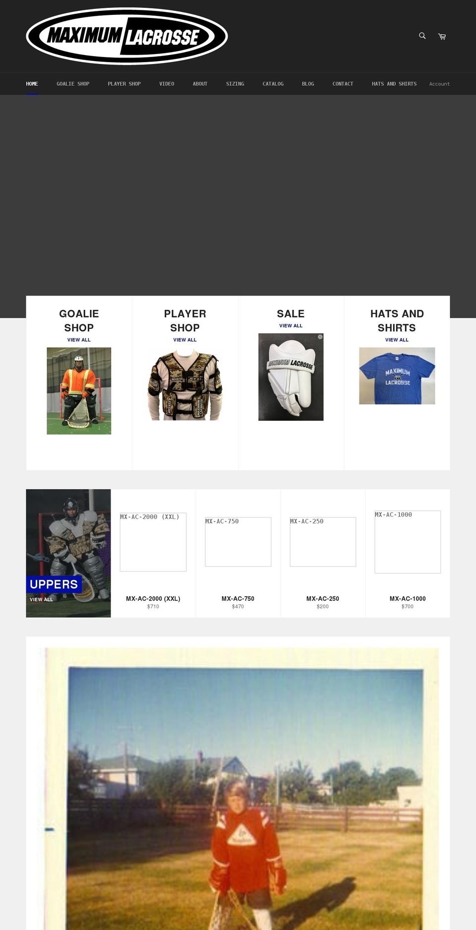 oneilllacrosse.com shopify website screenshot