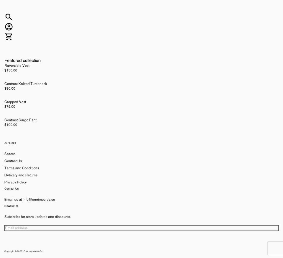 oneimpulse.co shopify website screenshot