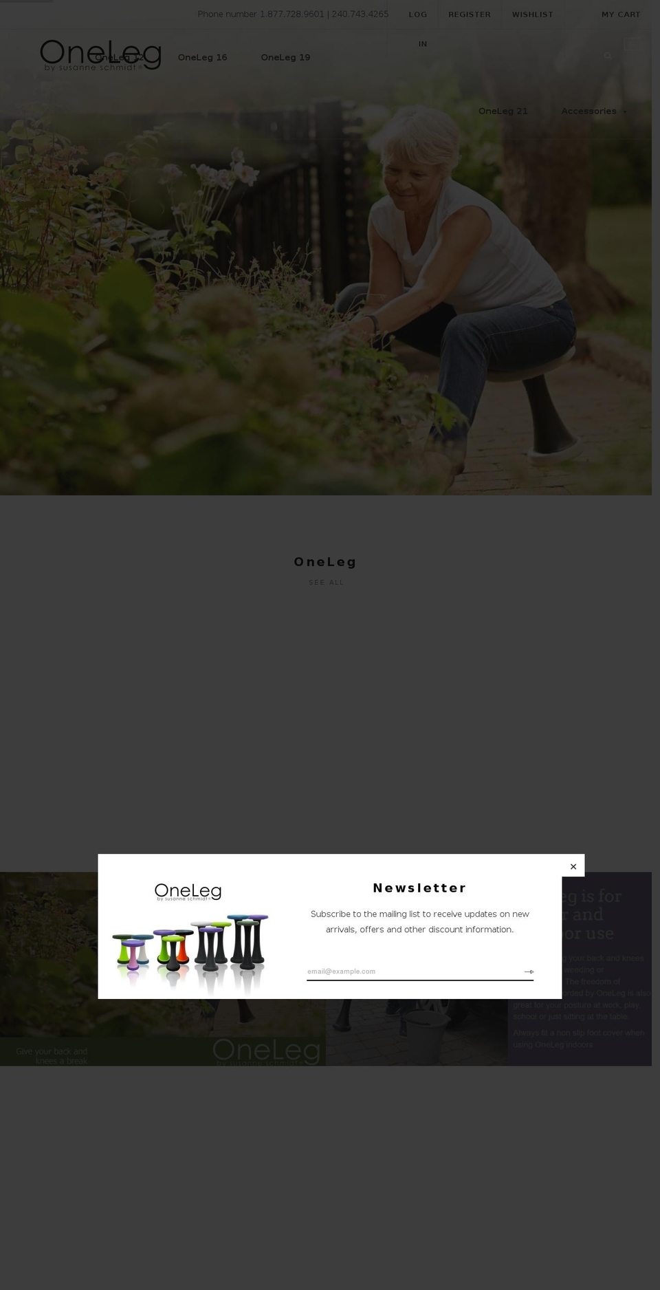 onelegusa.com — Shopify storefront screenshot