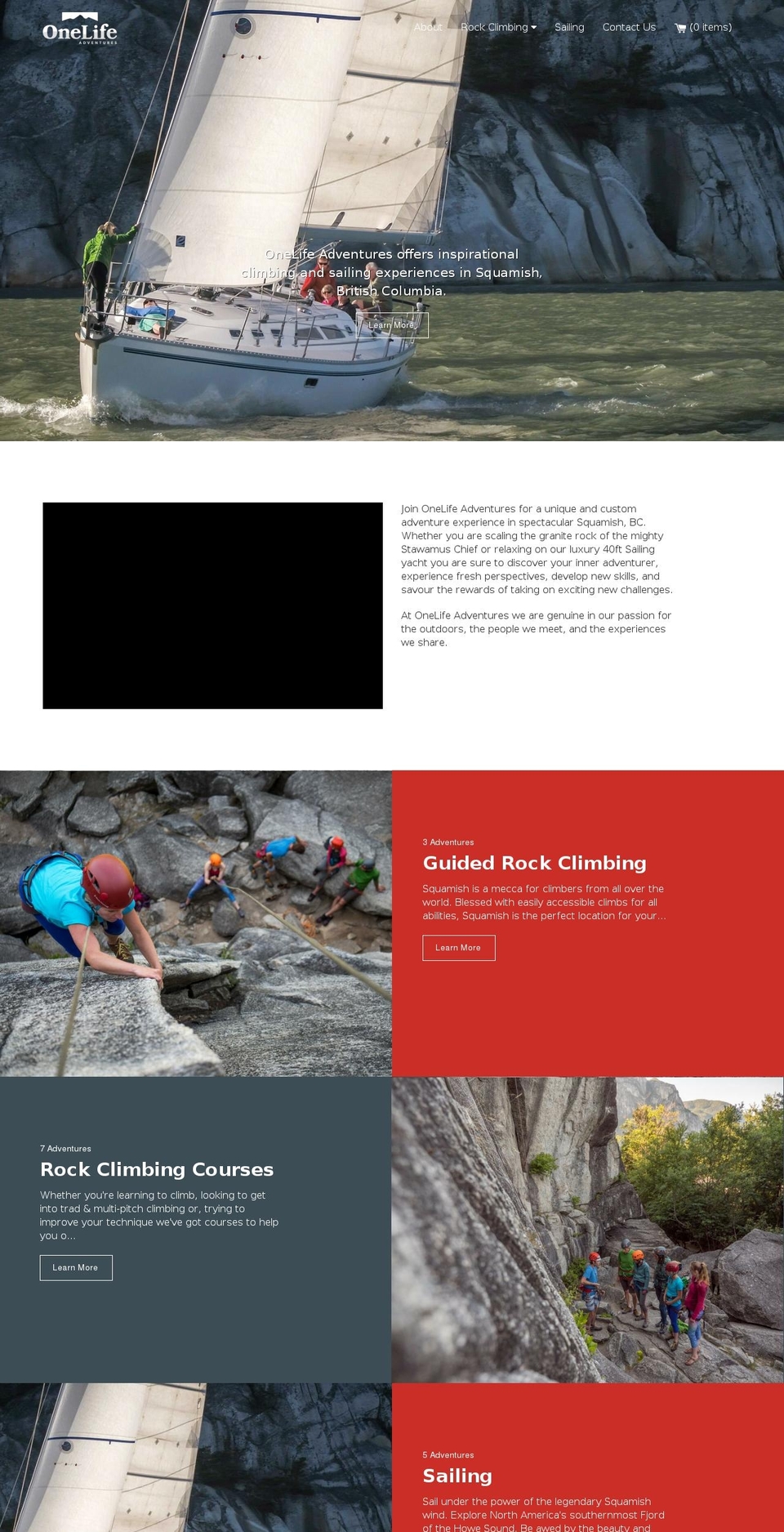 onelife-adventures.com — Shopify storefront screenshot