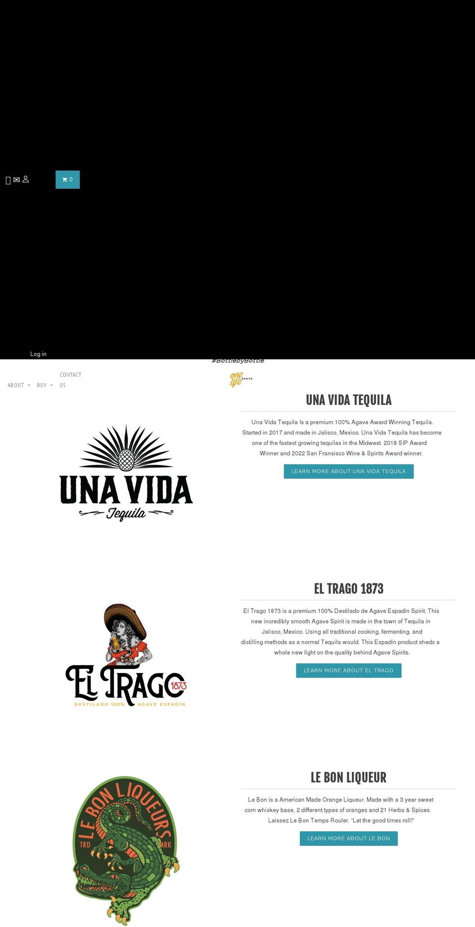 onelifespirits.com shopify website screenshot