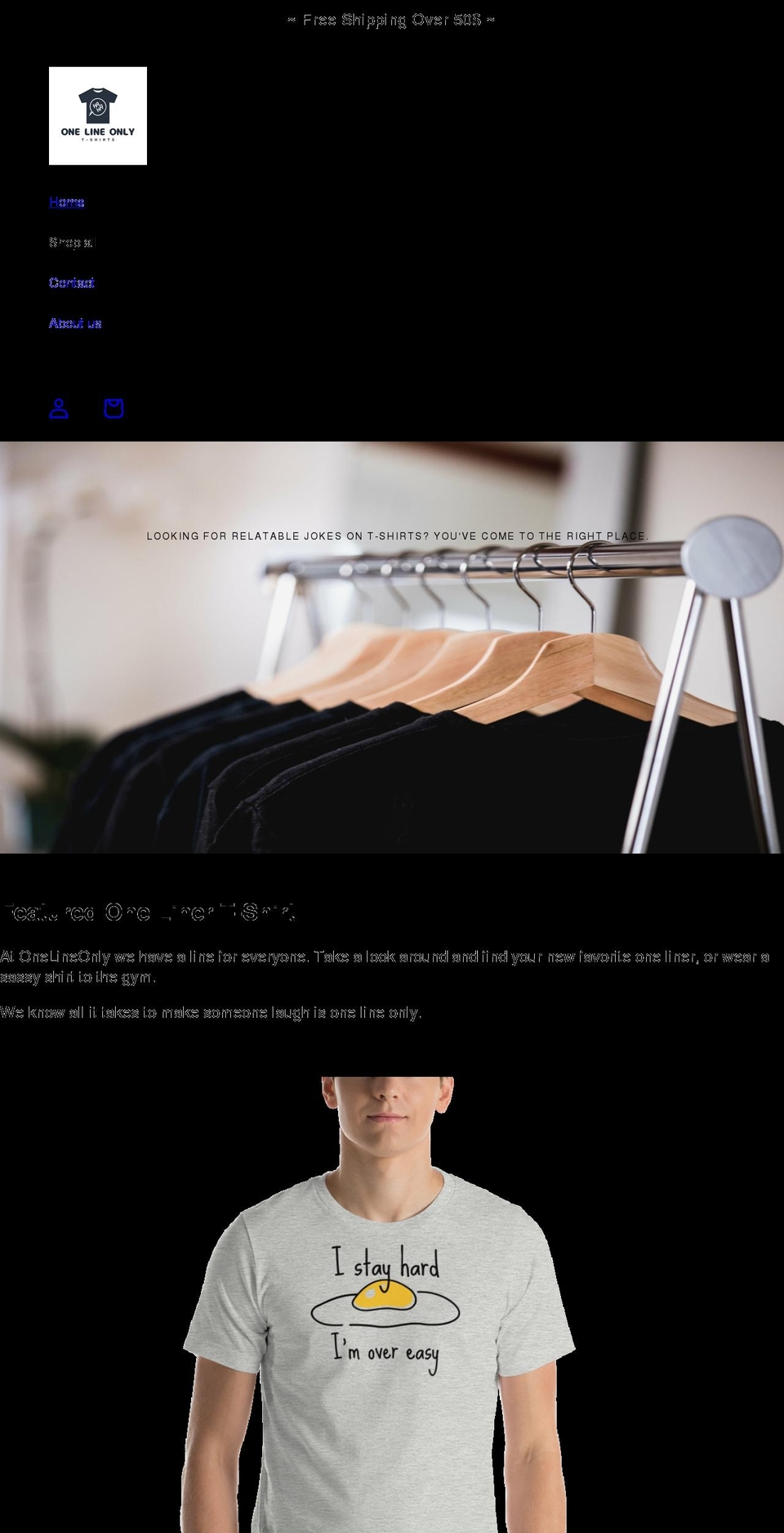 onelineonly.com shopify website screenshot