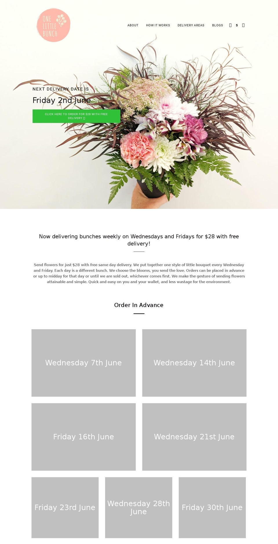 onelittlebunch.com — Shopify storefront screenshot