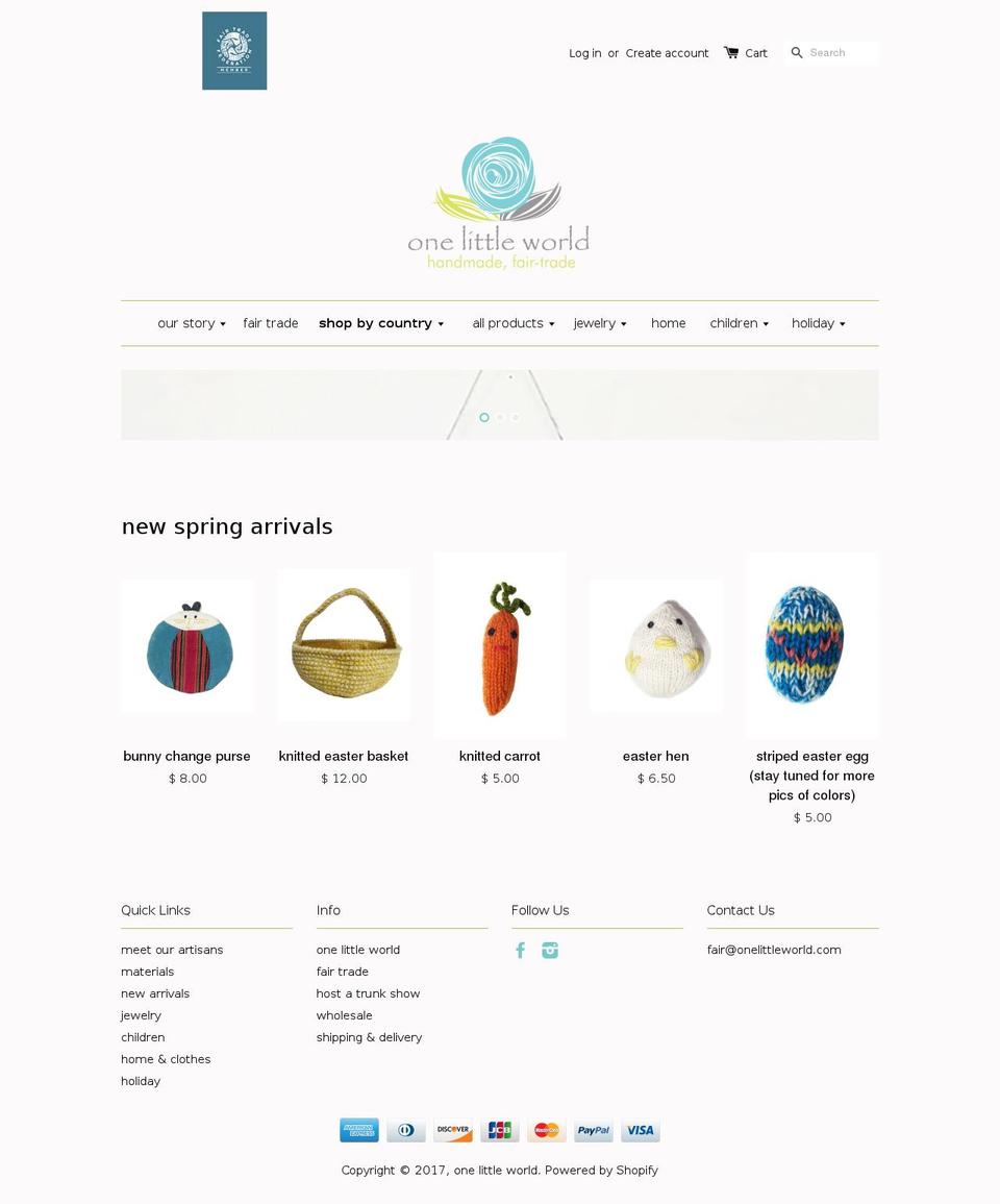 onelittleworld.com shopify website screenshot