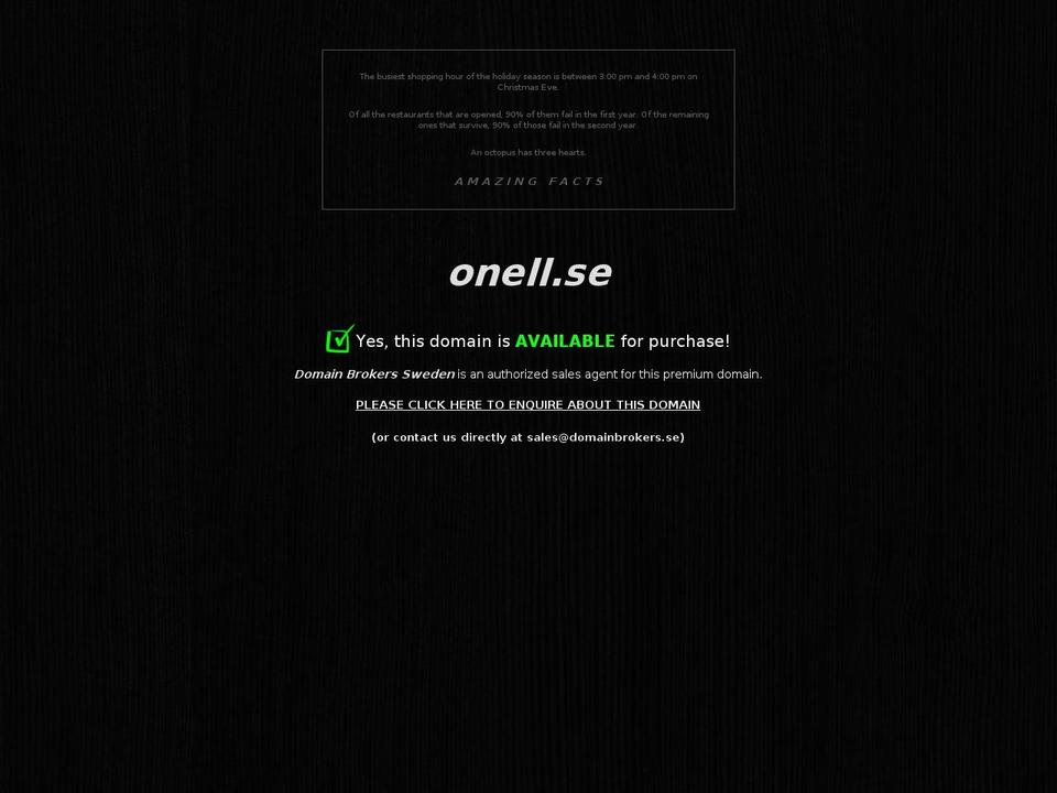 onell.se shopify website screenshot