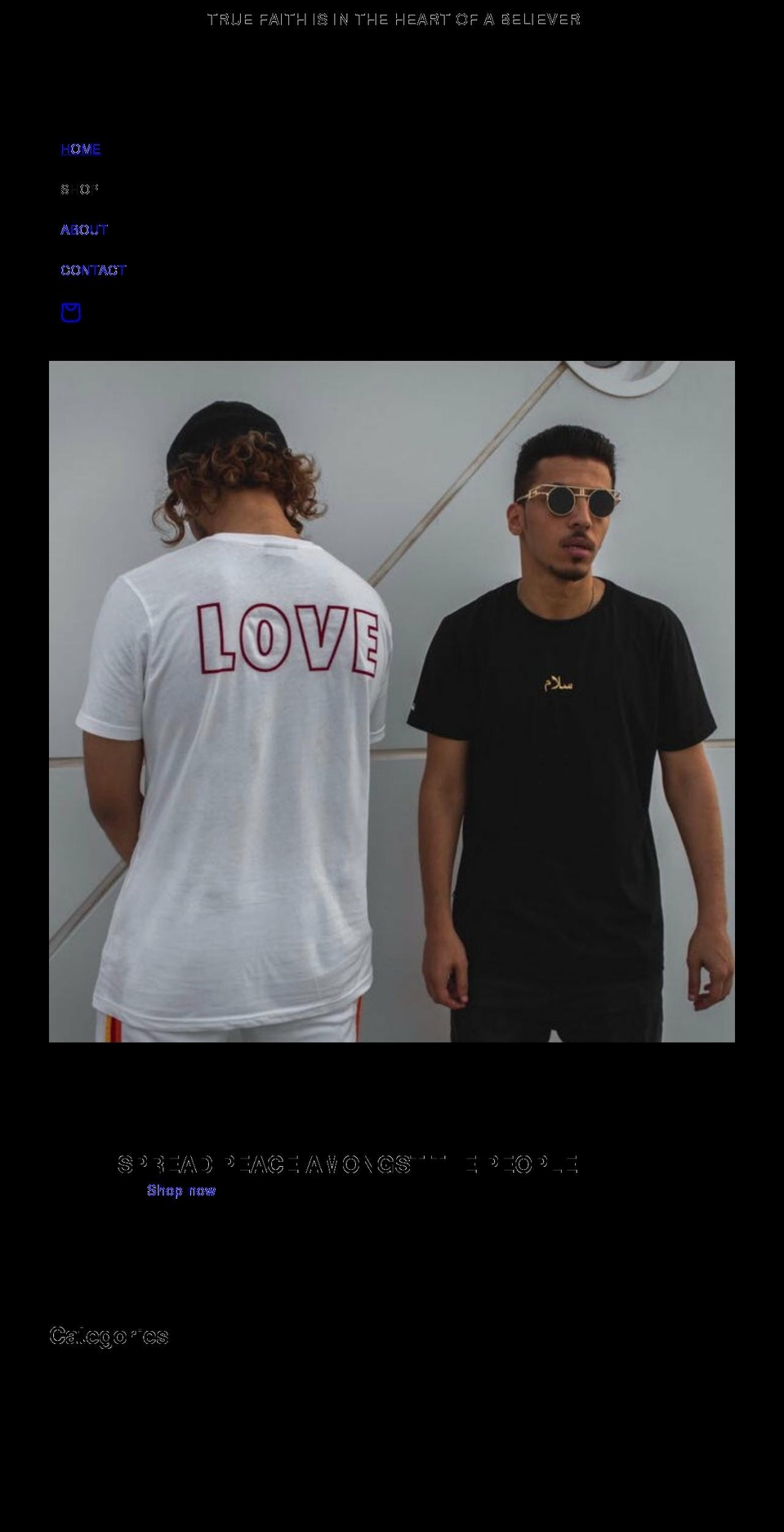 oneloveislam.com shopify website screenshot