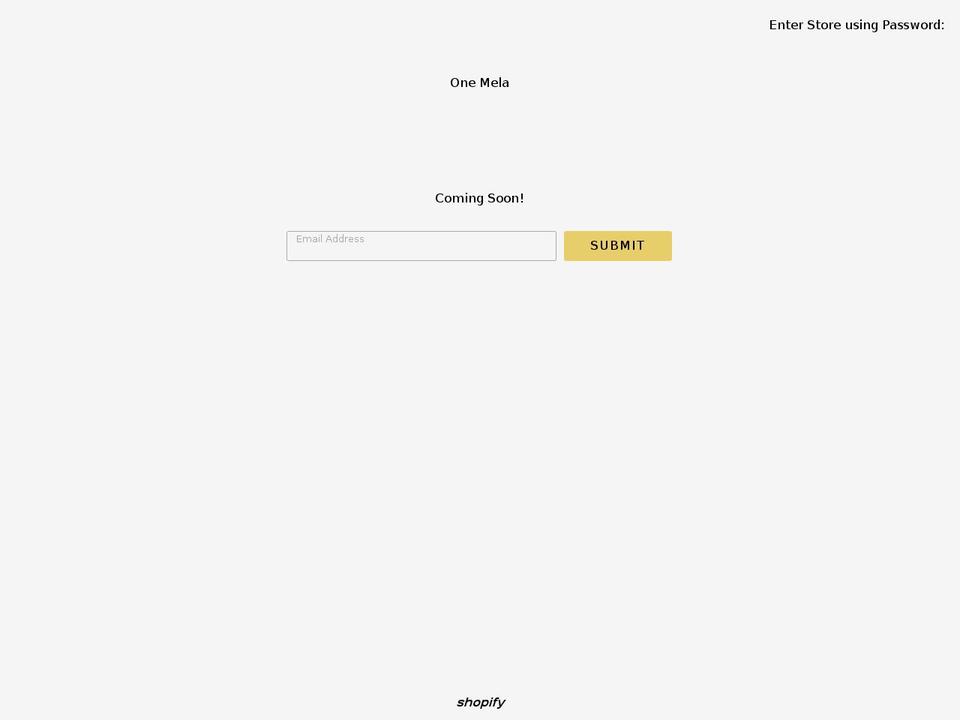 onemela.com — Shopify storefront screenshot