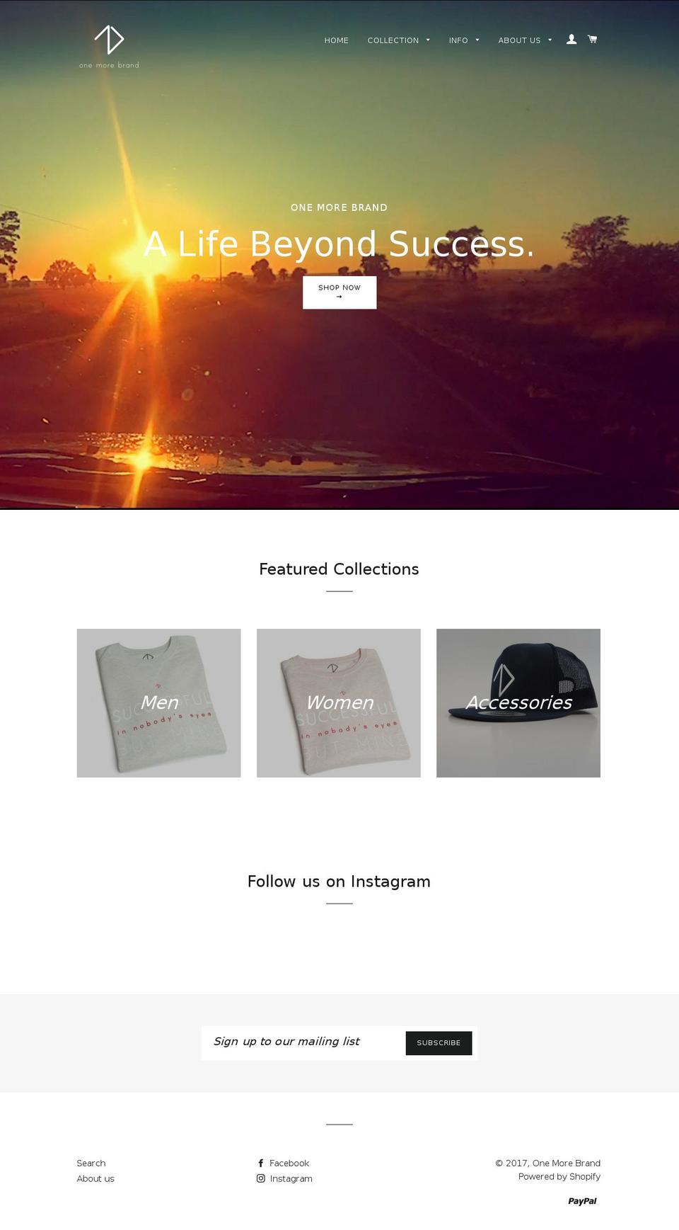 onemorebrand.com shopify website screenshot