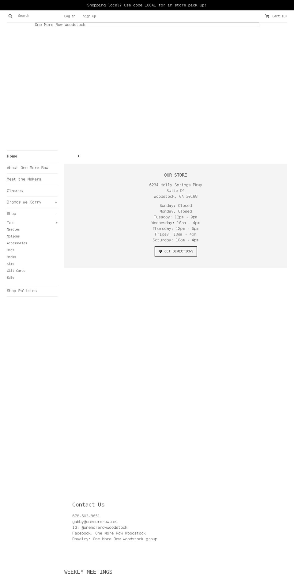 onemorerow.net shopify website screenshot