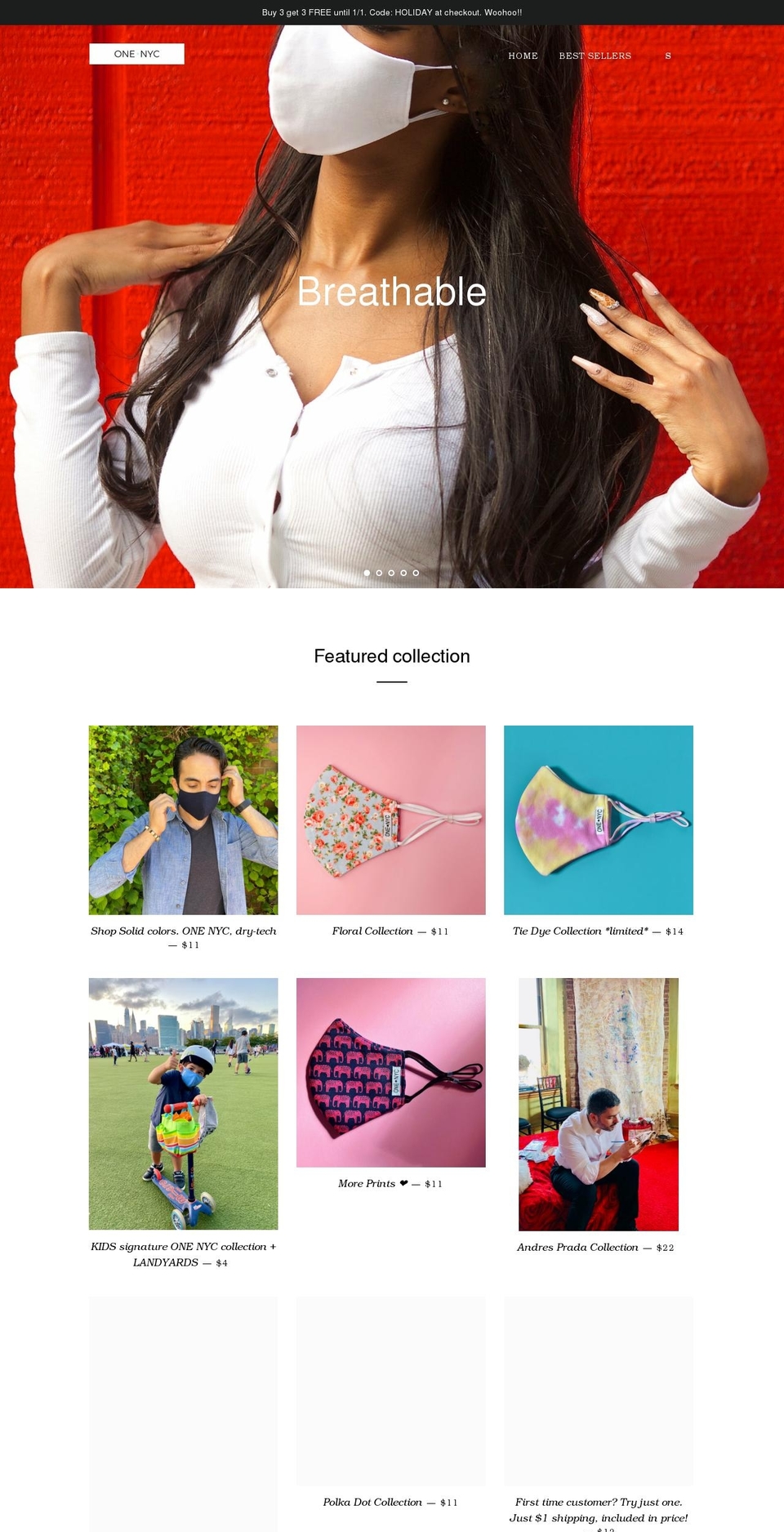 onenycshop.com shopify website screenshot