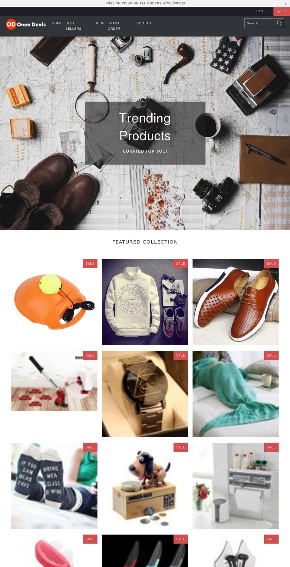 oneodeals.com — Shopify storefront screenshot