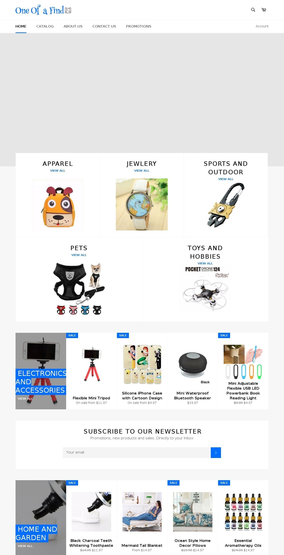 oneofafindstore.com — Shopify storefront screenshot