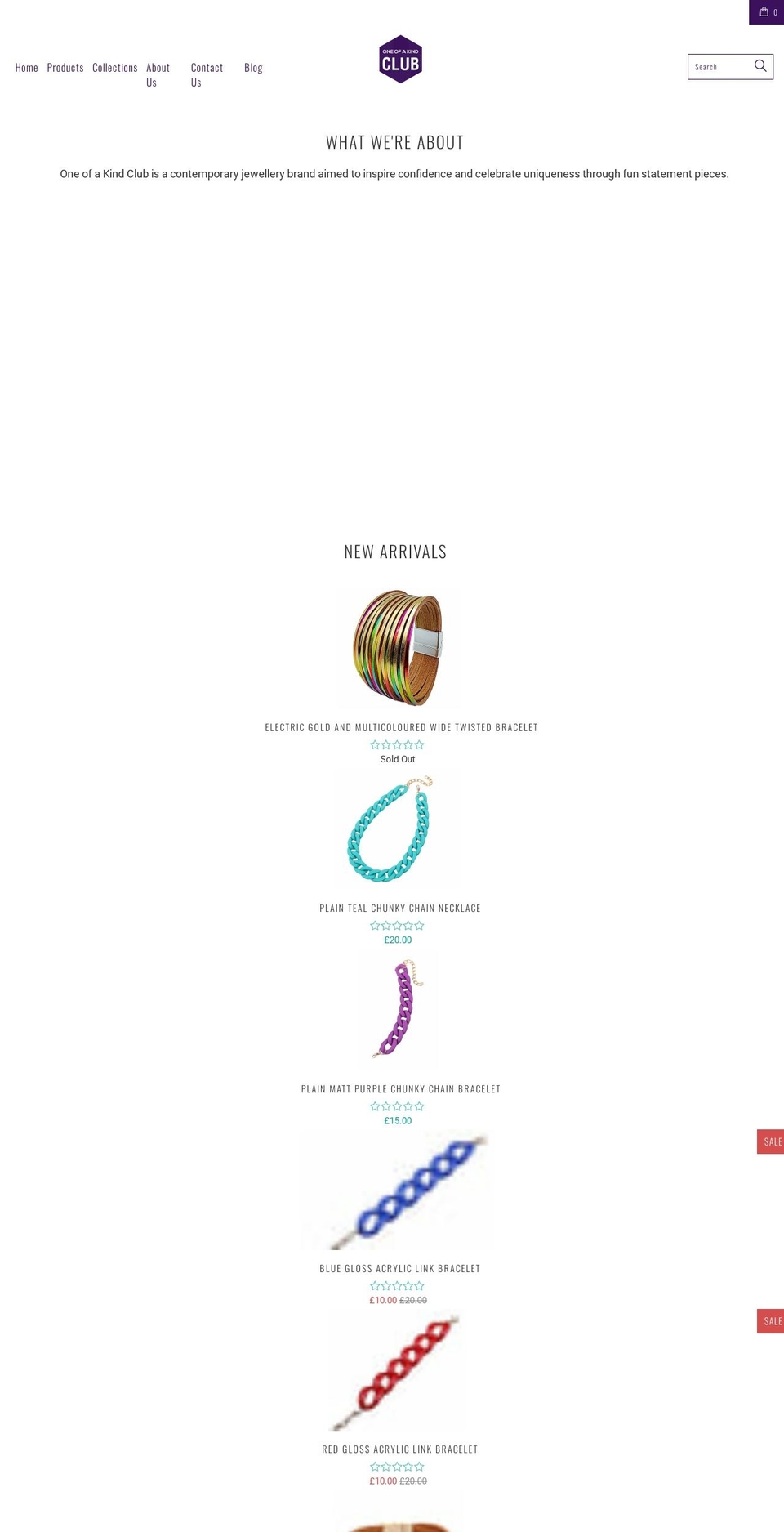 oneofakindclub.com shopify website screenshot