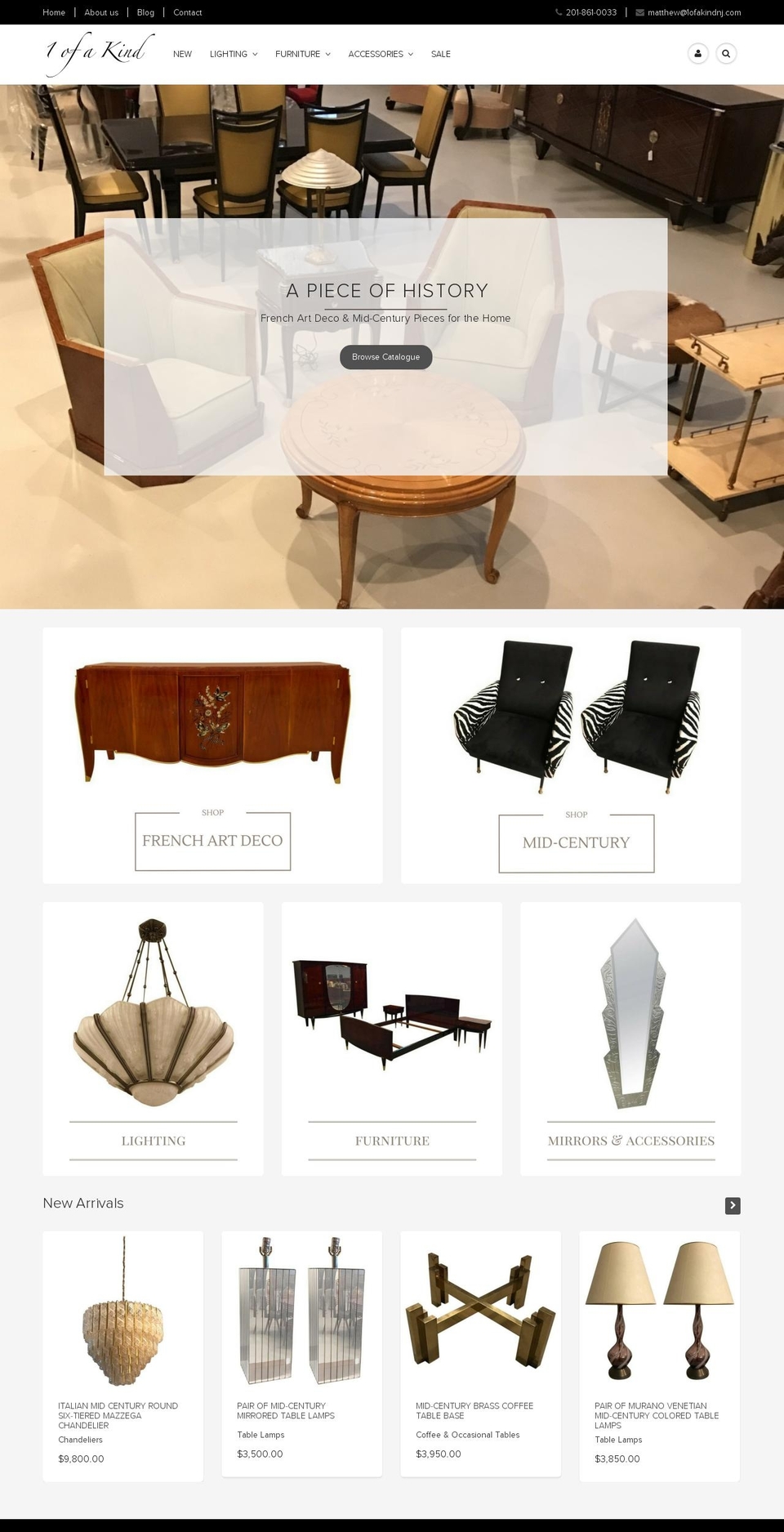 oneofakindnj.com shopify website screenshot