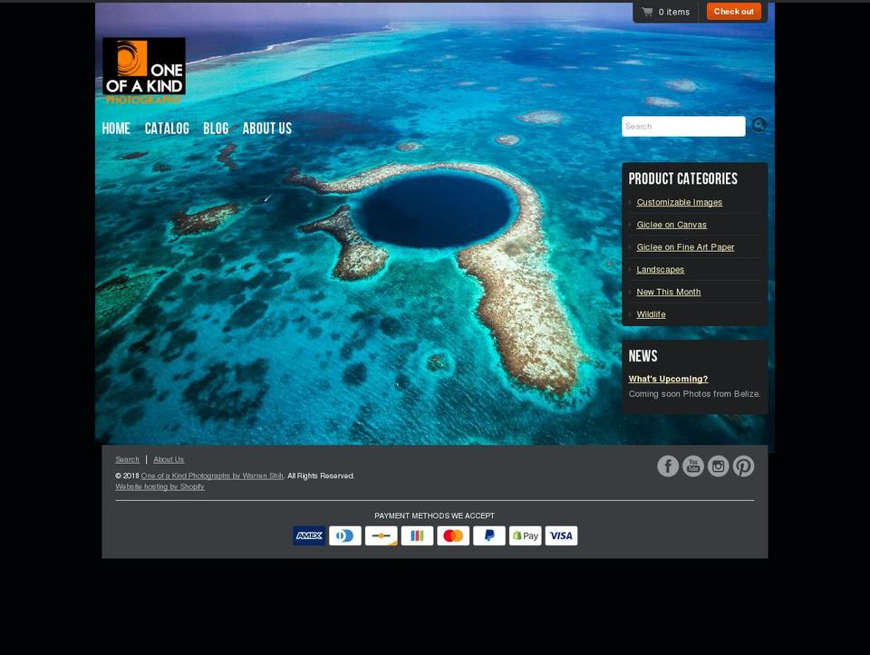 oneofakindphotographs.com — Shopify storefront screenshot