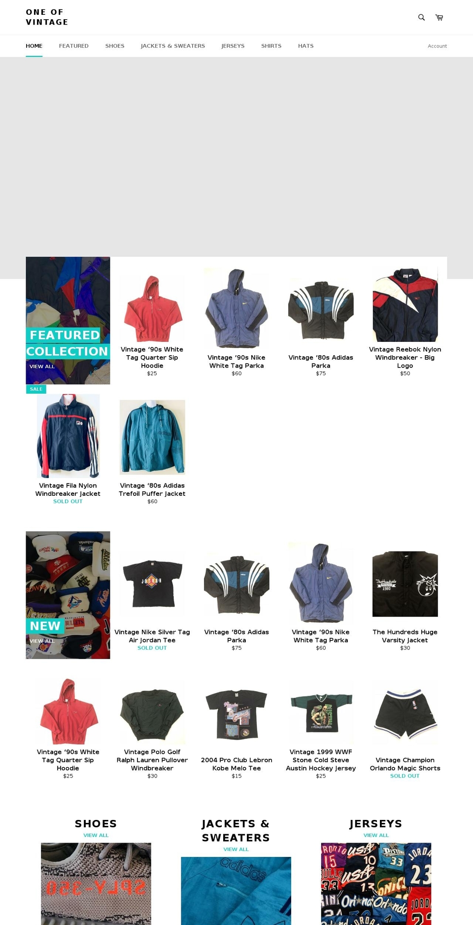 oneofvintage.com — Shopify storefront screenshot