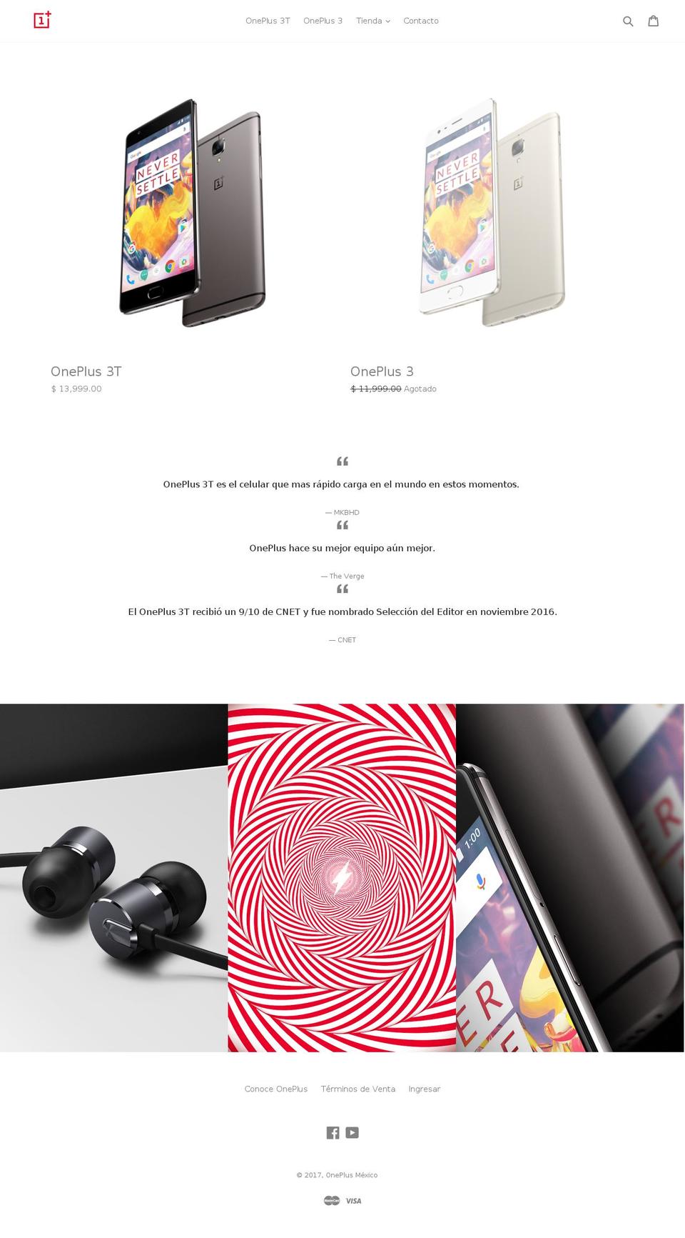 oneplusmexico.com shopify website screenshot