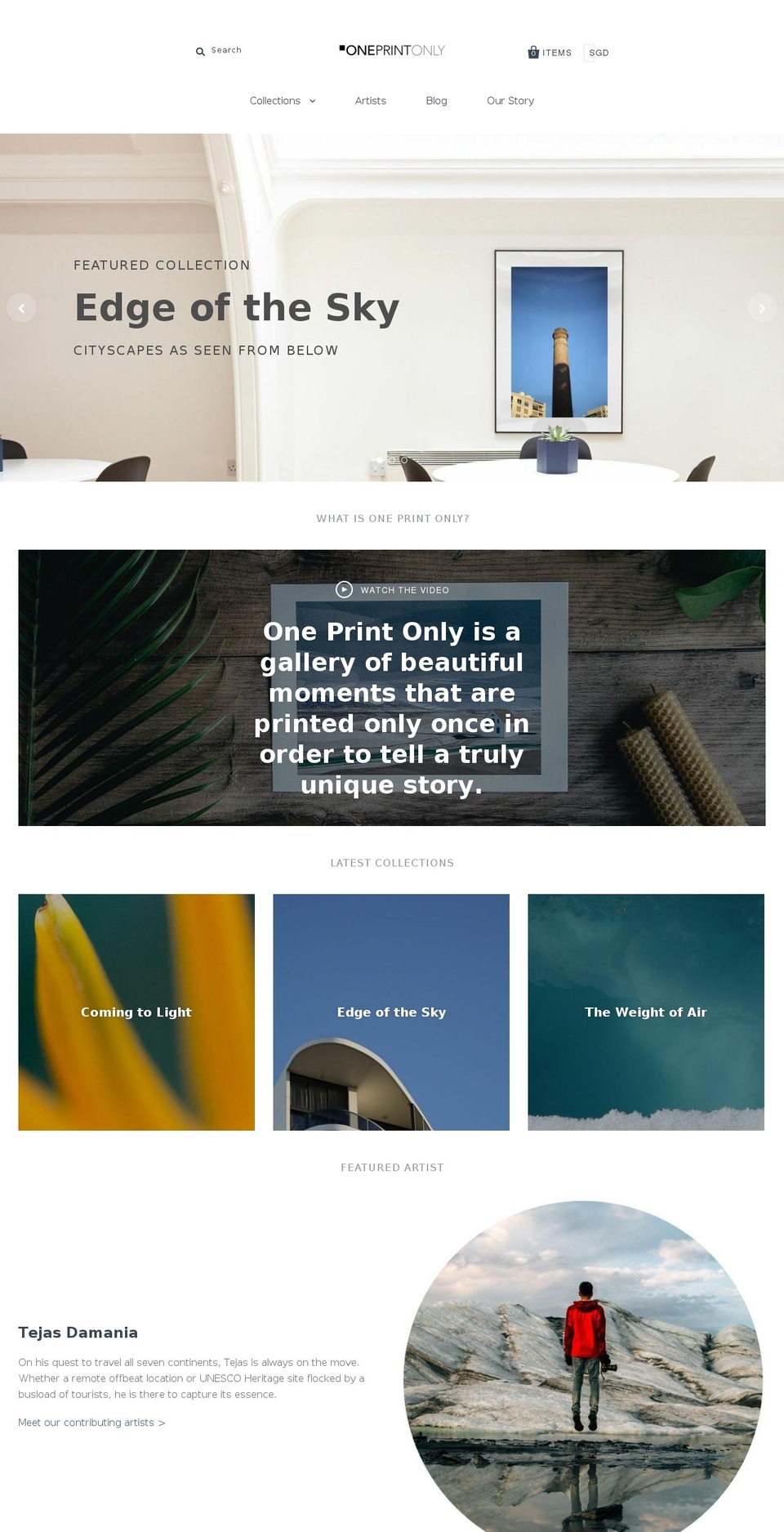 oneprintonly.com — Shopify storefront screenshot
