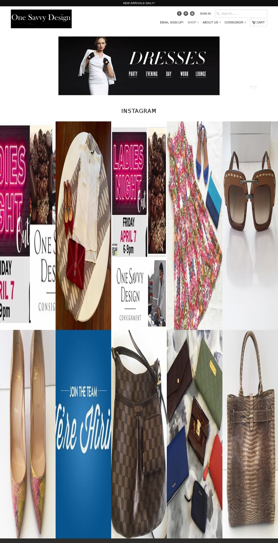 onesavvydesign.com shopify website screenshot