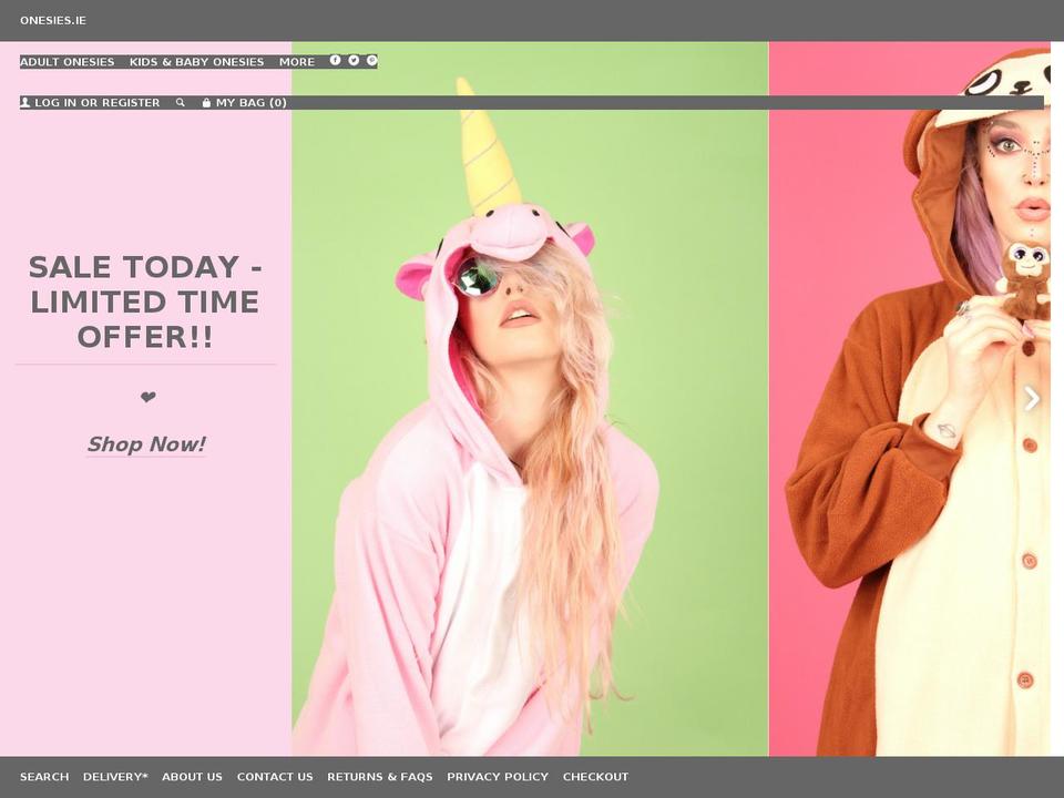 onesie.ie shopify website screenshot