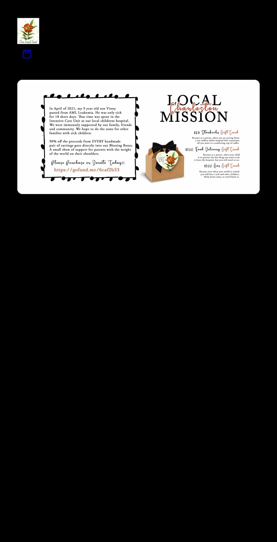 onesmallseed.org shopify website screenshot