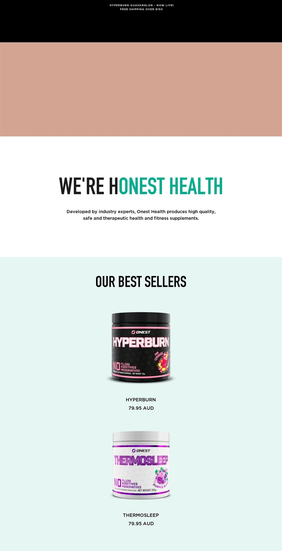 onesthealth.com.au shopify website screenshot