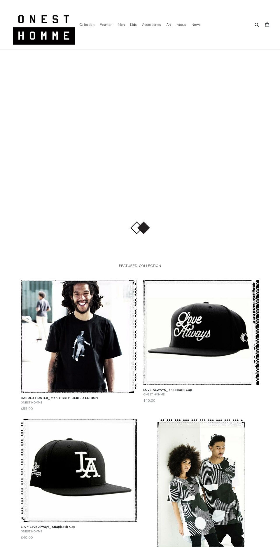 onesthomme.com shopify website screenshot