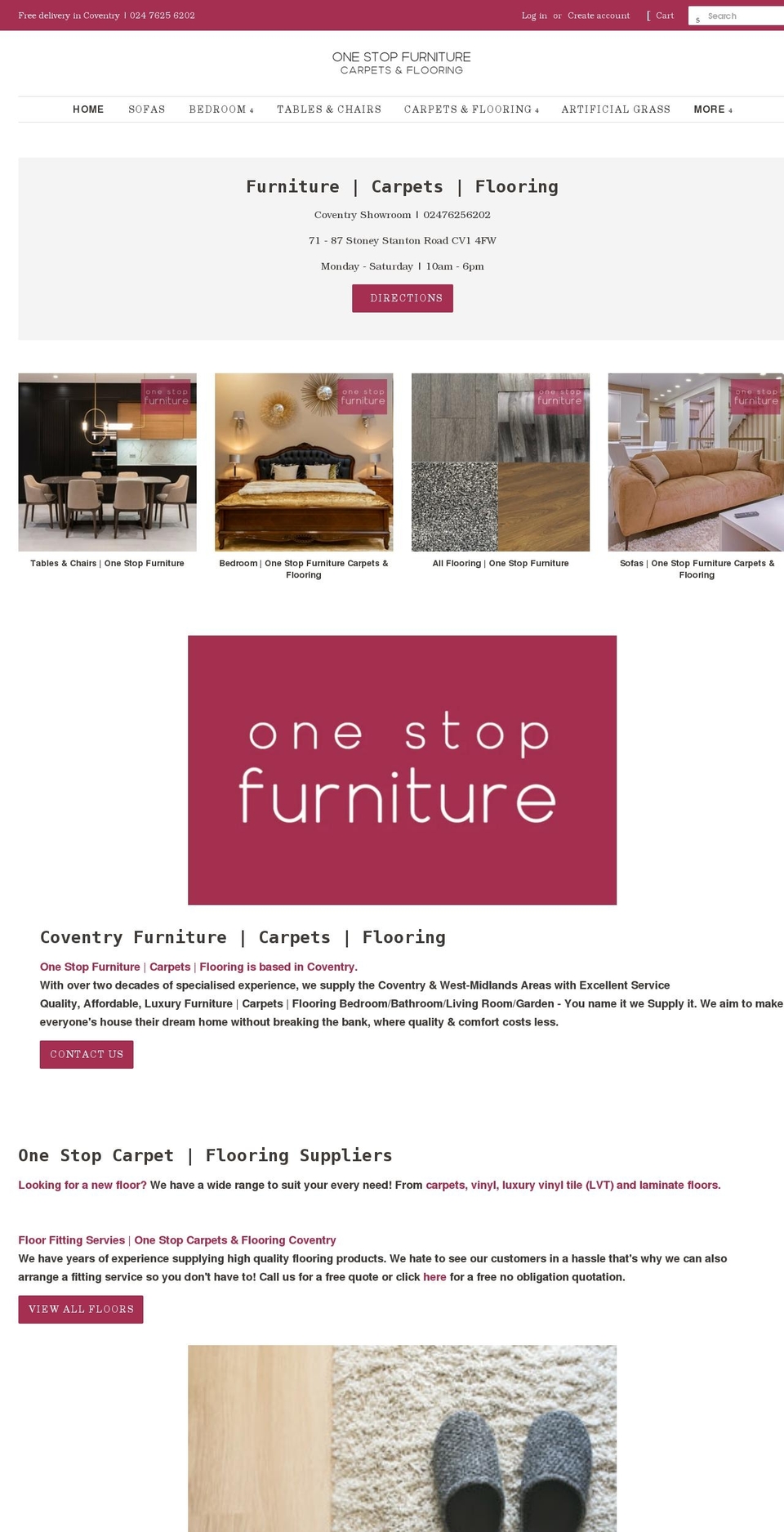 onestop-furniture.com shopify website screenshot