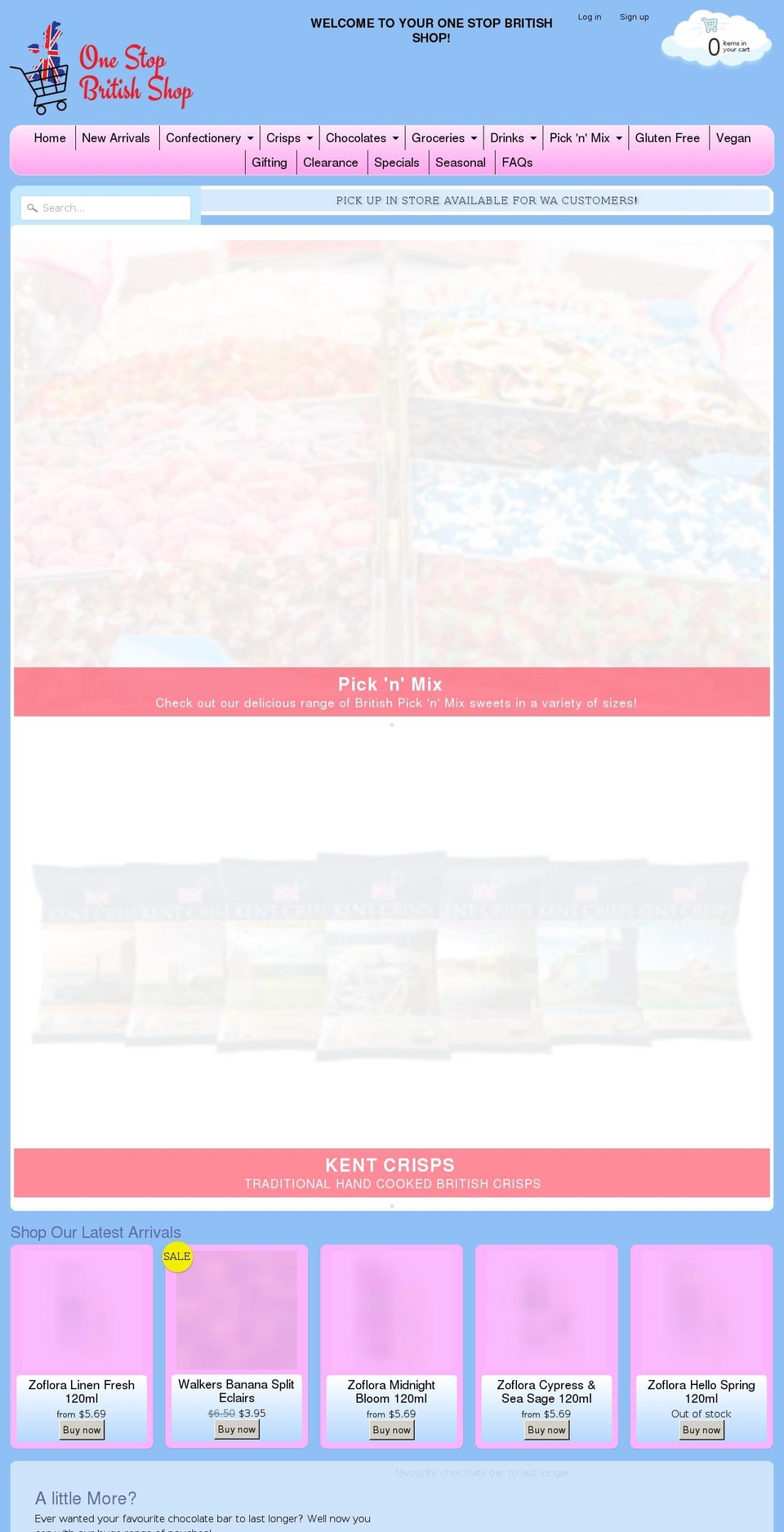onestopbritishshop.com.au shopify website screenshot
