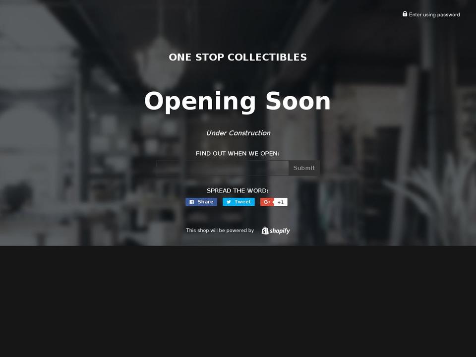 onestopcollectibles.com shopify website screenshot