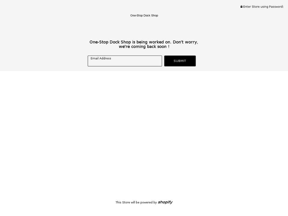 onestopdockshop.com — Shopify storefront screenshot