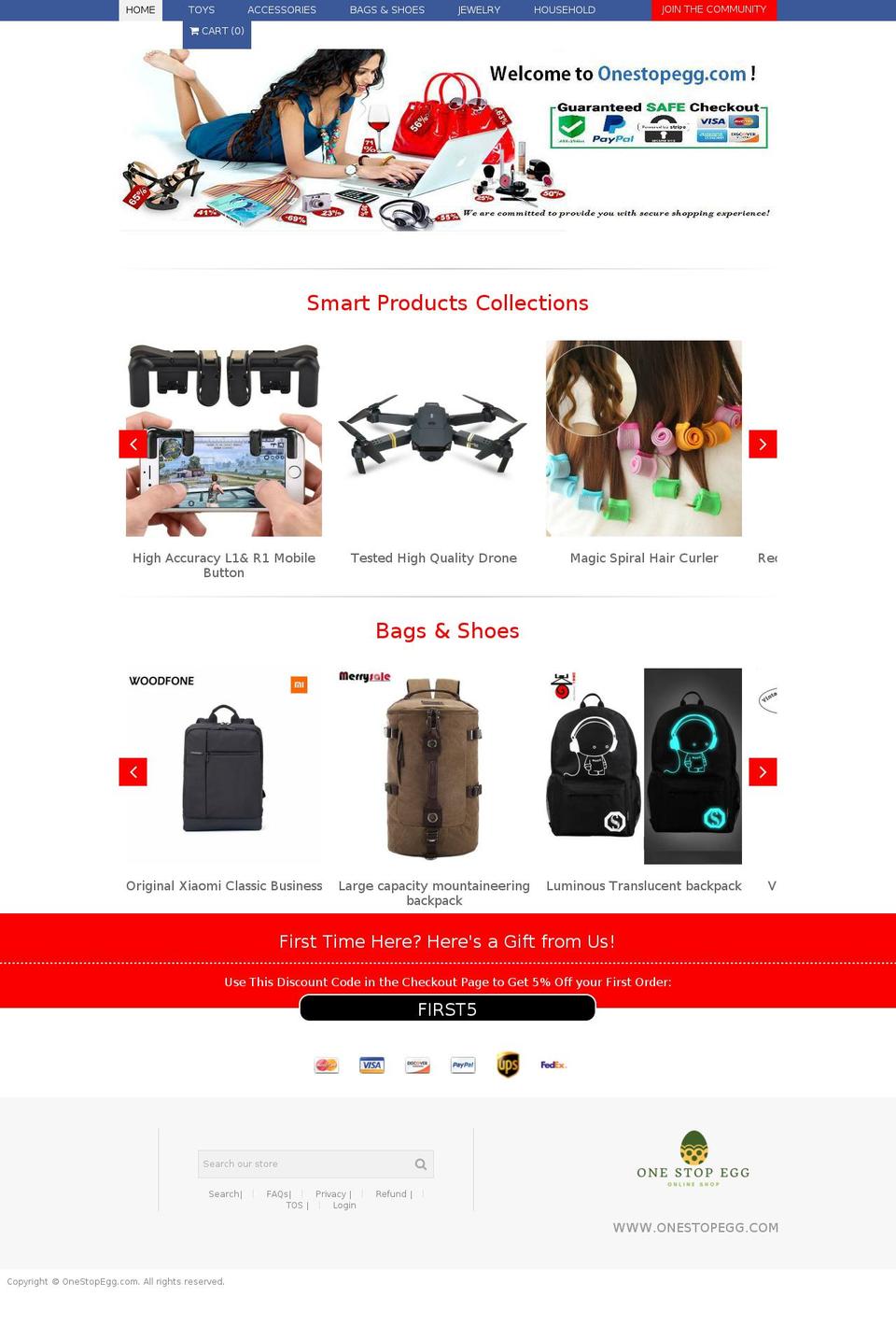 onestopegg.com — Shopify store on .com