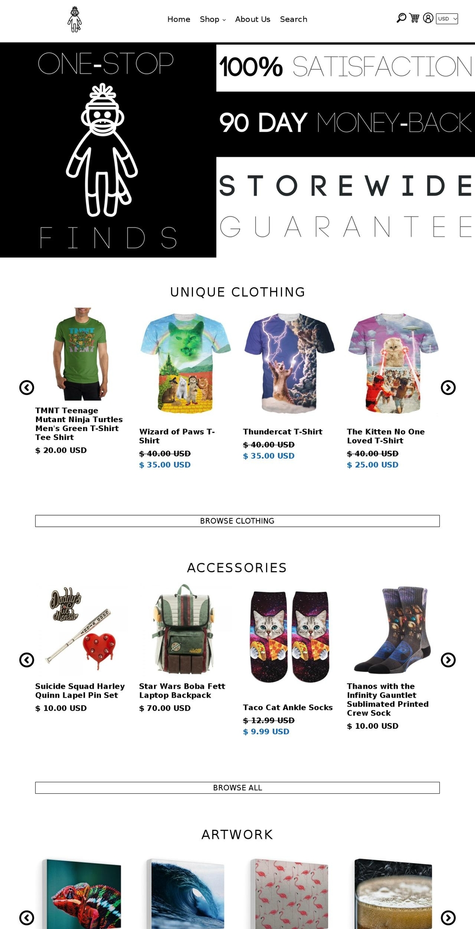 onestopfinds.com — Shopify storefront screenshot