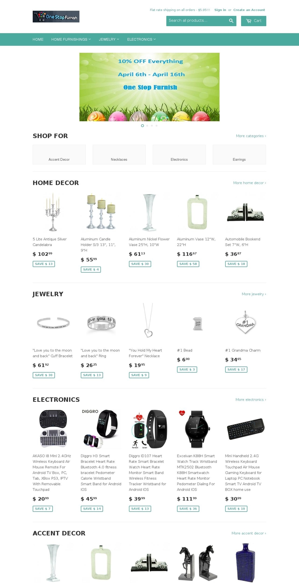 onestopfurnish.com shopify website screenshot