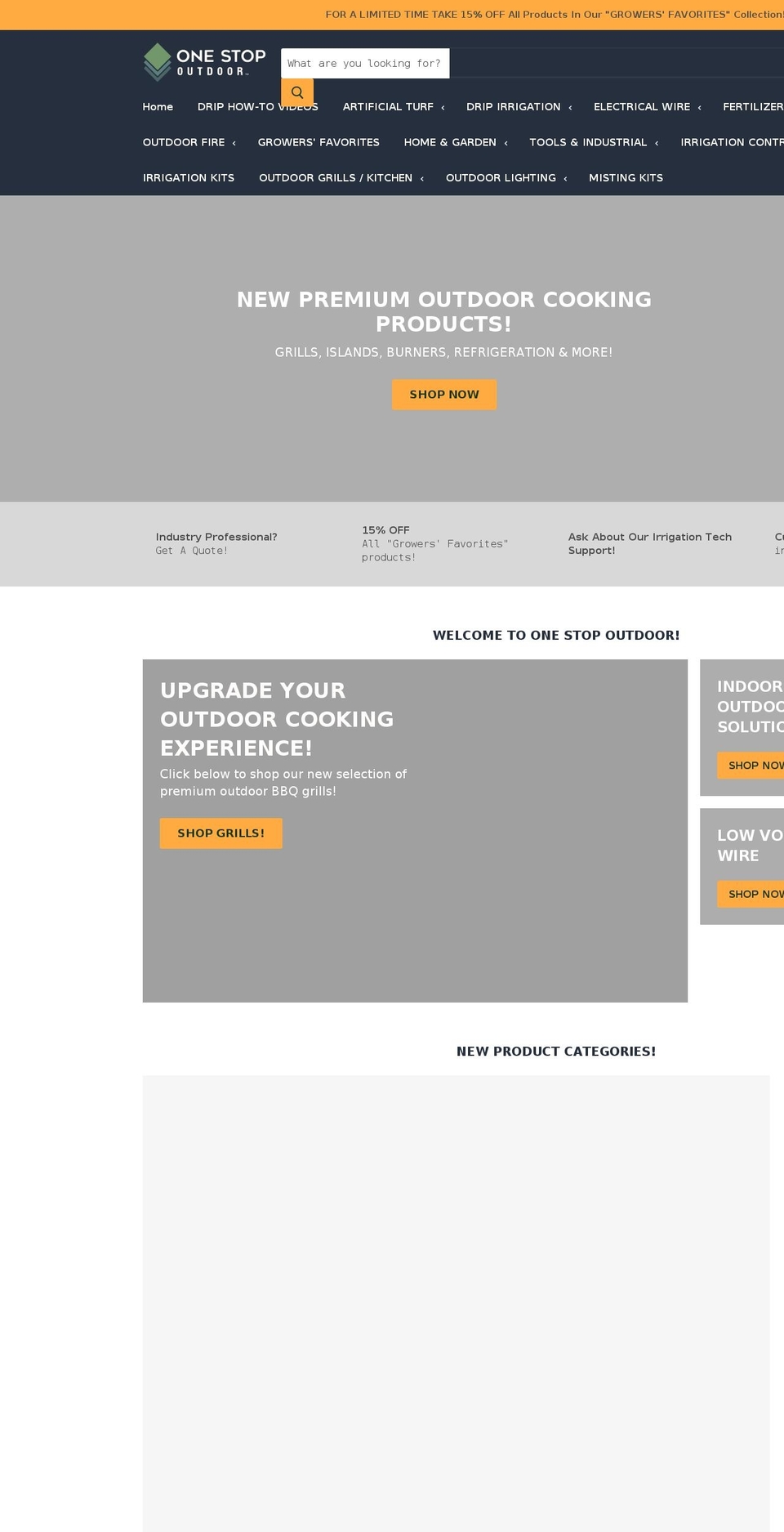 onestopoutdoor.com — Shopify storefront screenshot