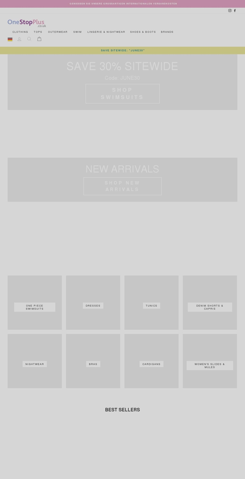 onestopplus.co.uk shopify website screenshot