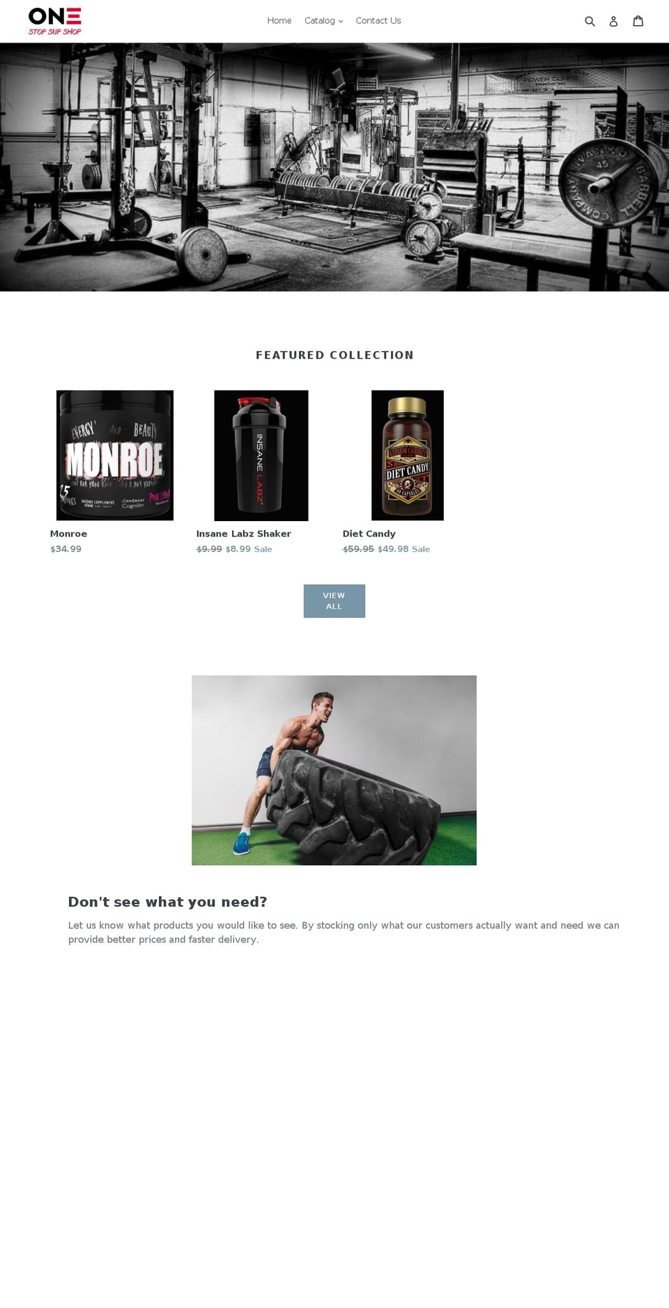 onestopsupshop.com — Shopify storefront screenshot